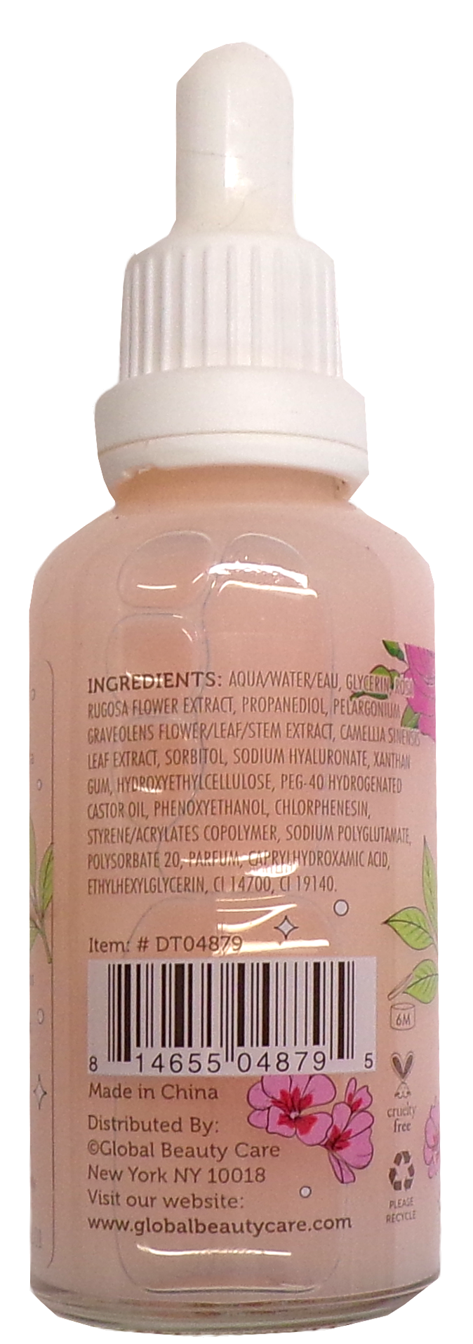 Global Beauty Care Geranium Rose Facial Oil White Tea 1.7oz Hydrating