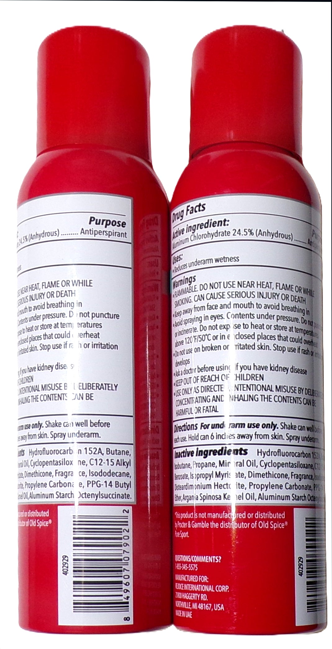 Xtracare Active Sport Dry Spray Antiperspirant (Set of 2)