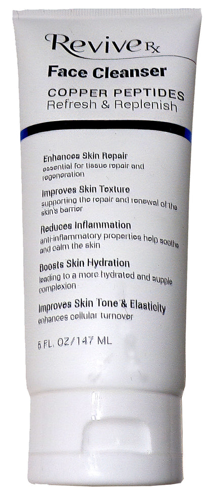 ReviveRx Face Cleanser, Elixir, Face Neck with Copper Peptides (Set of 3)