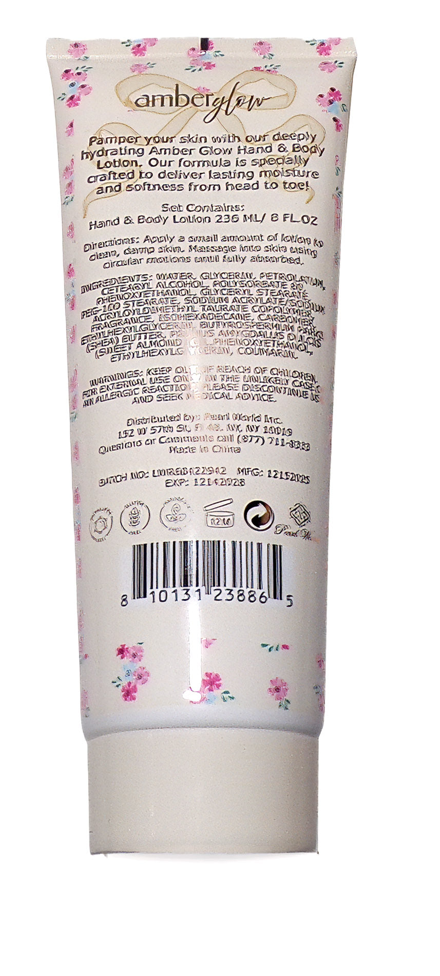 Amberglow Pink Vanilla Hand & Body Lotion 8 fl oz (Set of 2)