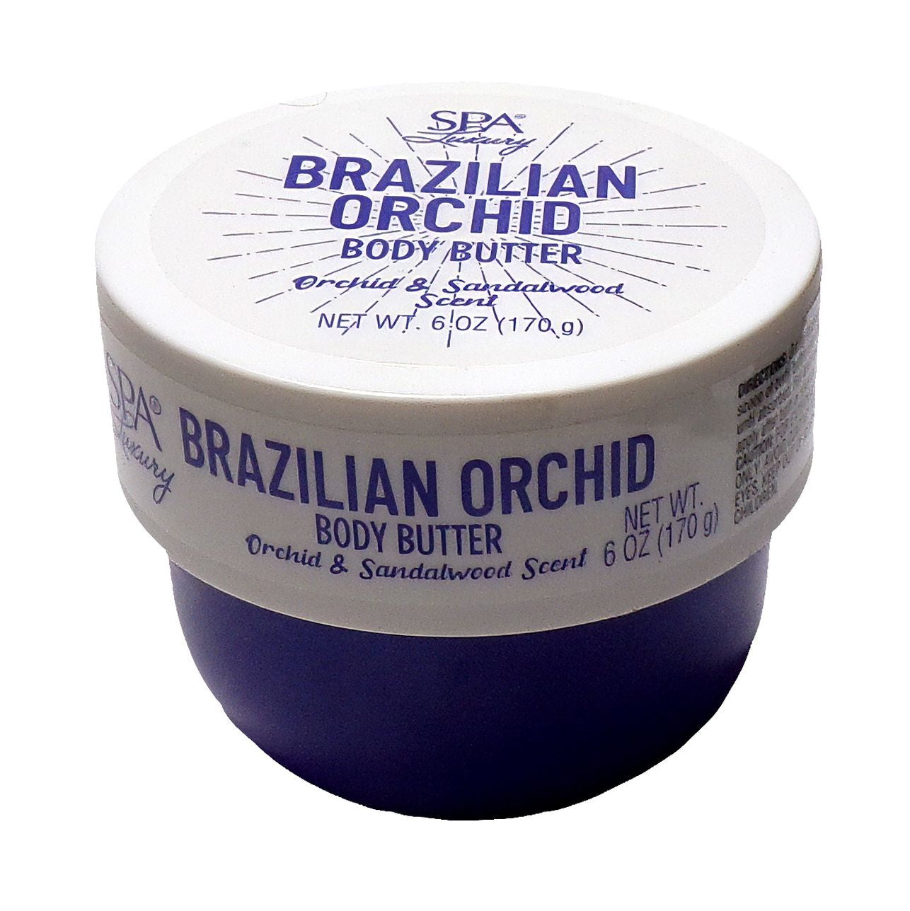 Spa Luxury Brazilian Orchid Body Butter Orchid & Sandalwood Scent 6oz (Set of 2)