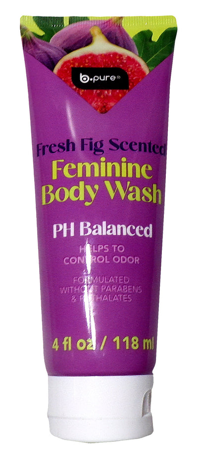 b•pure —Fresh Fig Feminine Moisturizer & Body Wash PH Balanced 4 oz (Set of 2)