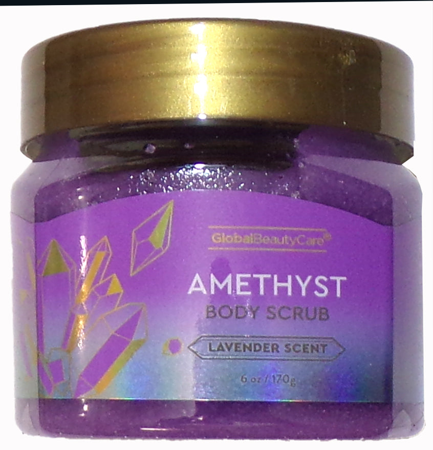 Global Beauty Care Body Scrub - Amethyst Lavender Scent 6 oz / 170 g (Set of 2)
