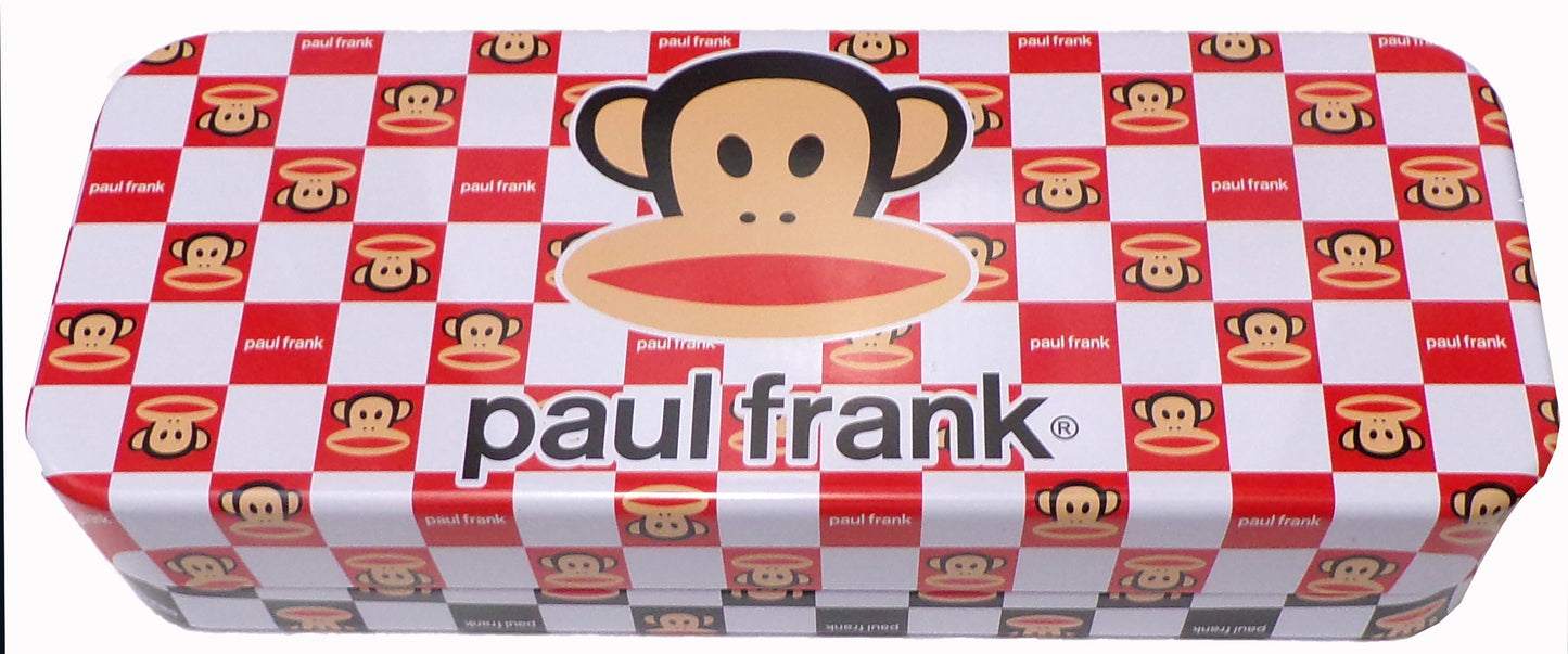Paul Frank - Metal Tin Case Pencil Box Storage Color Red