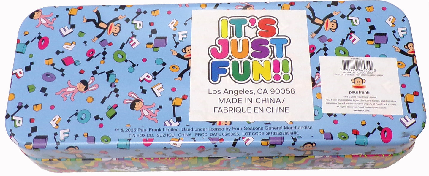 Paul Frank - Metal Tin Case Pencil Box Storage Multicolor