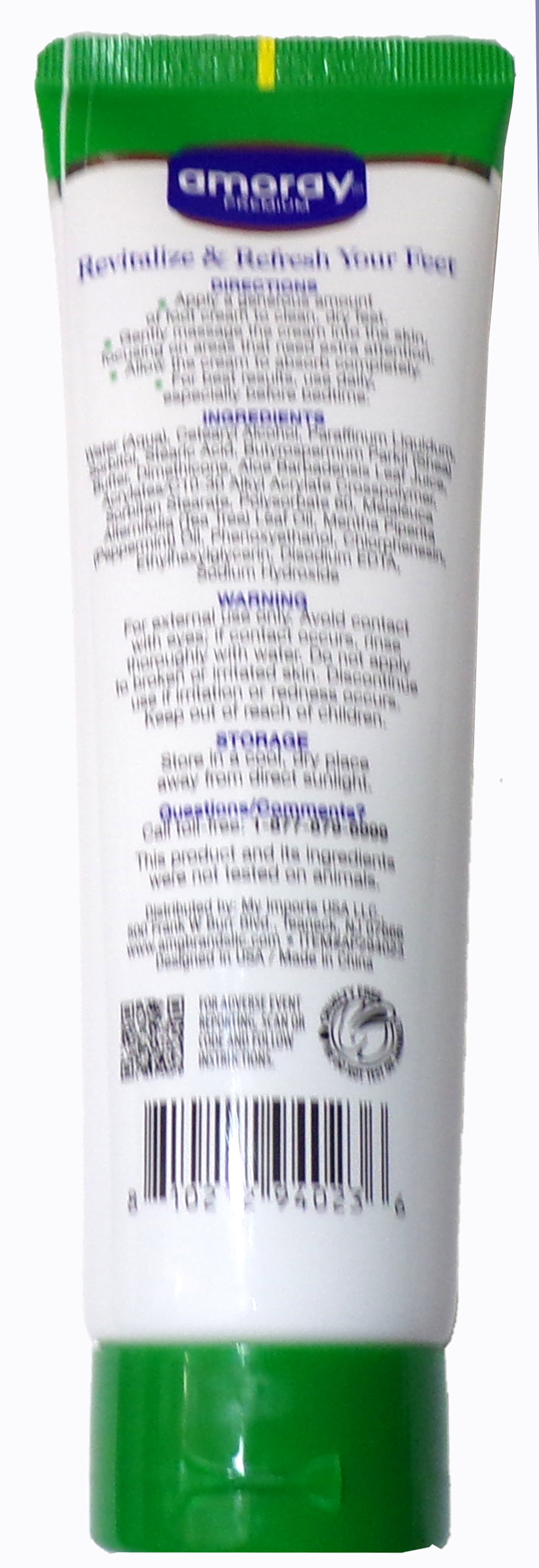 Amoray Foot Cream with Tea Tree Oil & Epsom Salt Shea Butter (Set of 2)