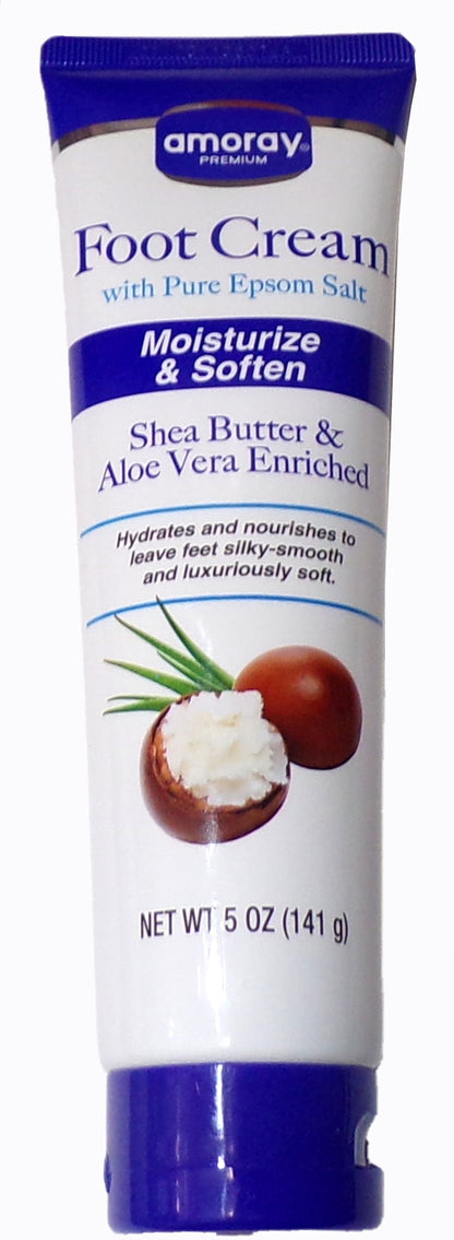 Amoray Foot Cream with Tea Tree Oil & Epsom Salt Shea Butter (Set of 2)