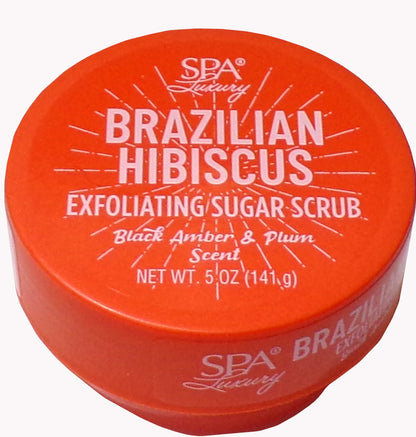 Spa Luxury Brazilian Hibiscus Exfoliating / Sugar-Scrub 5 oz (Set of 2)