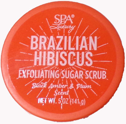 Spa Luxury Brazilian Hibiscus Exfoliating / Sugar-Scrub 5 oz (Set of 2)
