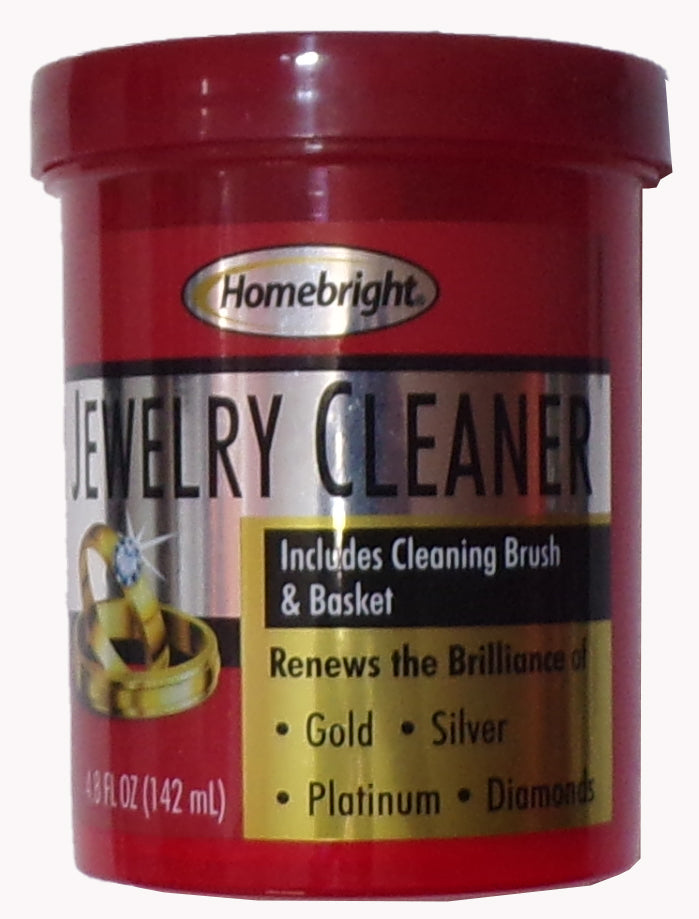 HOMEBRIGHT Jewelry Cleaner Solution for Gold, Silver, Diamond 4.8oz (Set of 2)
