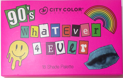 City Color Cosmetics 90's Whatever 4 Ever Pressed Powder Palette Shimmer 0.63oz