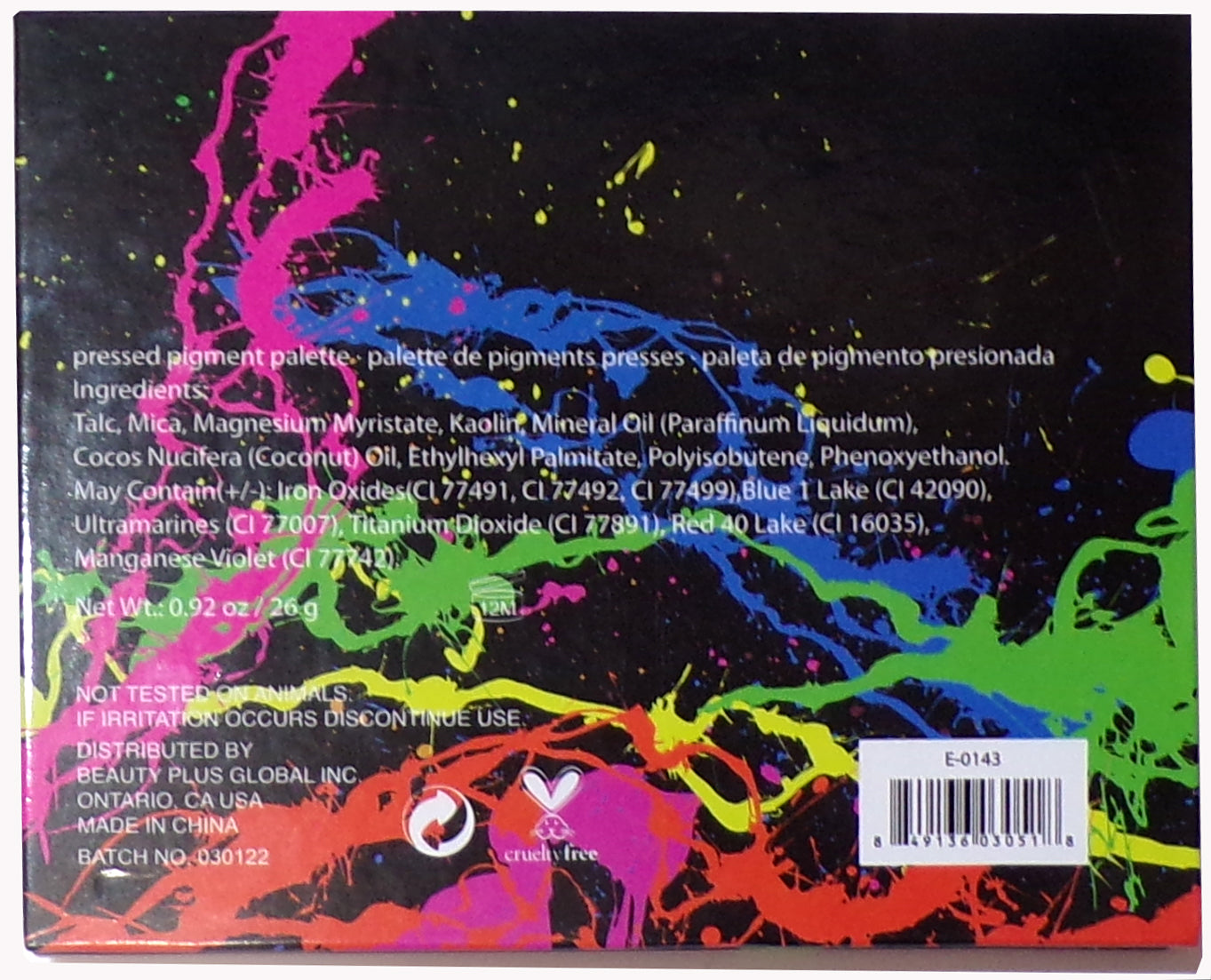 City Color Cosmetics Abstract - 20 Color Eye Shadow Palette with Mirror