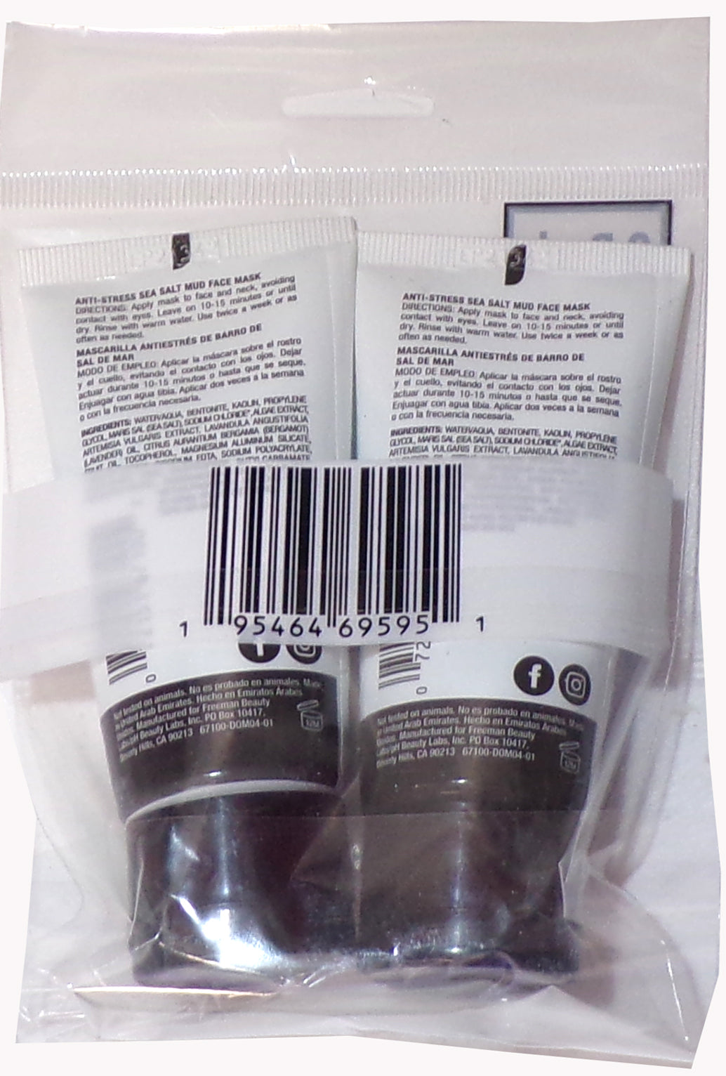 Share Freeman Basics Detoxifying Charcoal & Sea Salt Mud Face Mask 1.5 oz. (Set)