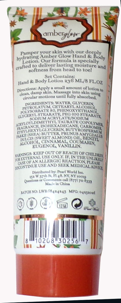Amber Glow Full Set Body Lotions Apple Orchard, Vanilla Spice, Peony & Amber