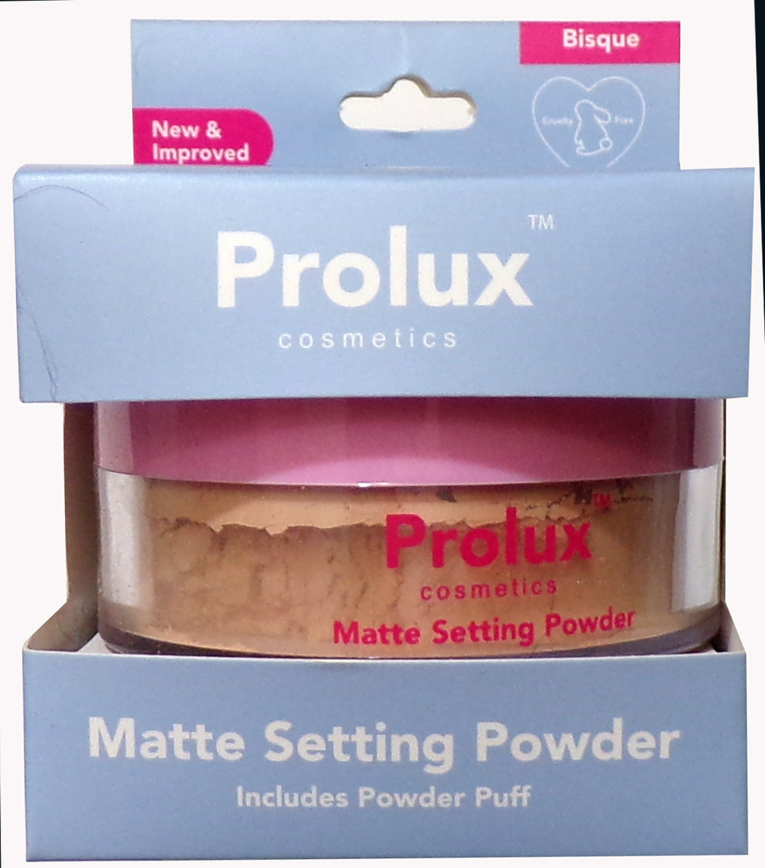 PROLUX Cosmetics MATTE Setting Powder With Puff ~ Bisque (Set of 2)