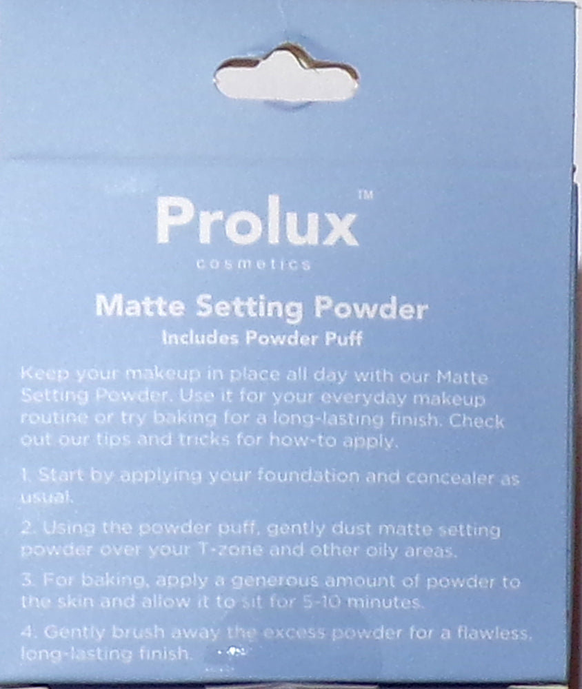 PROLUX Cosmetics MATTE Setting Powder With Puff ~ Honey (Set of 2)