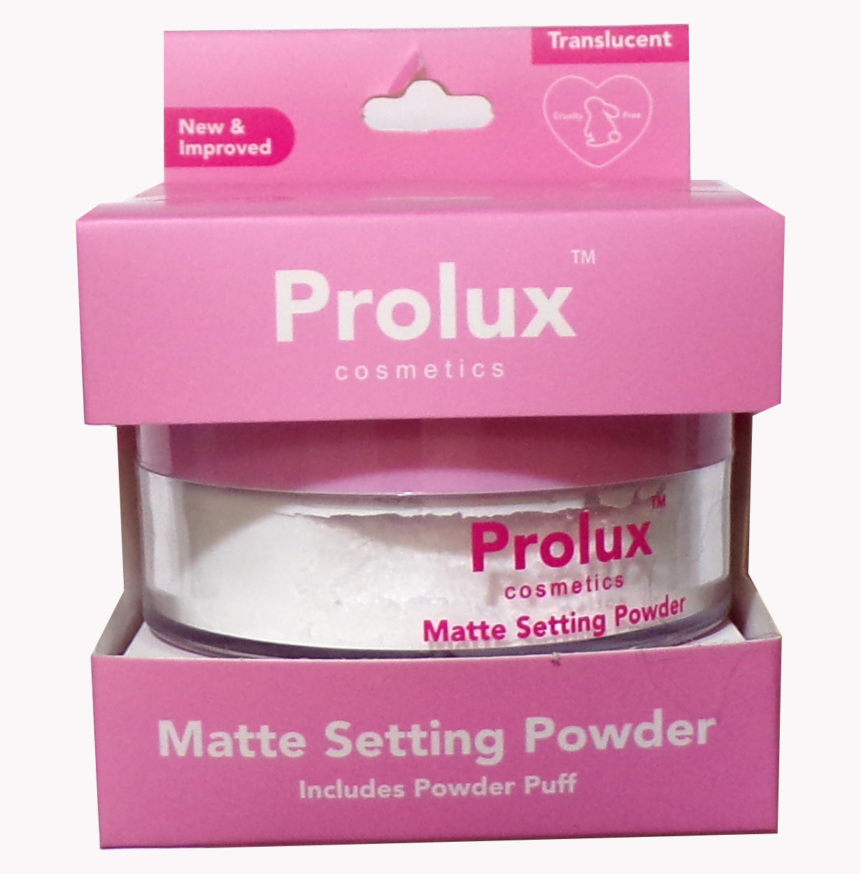 PROLUX Cosmetics MATTE Setting Powder With Puff ~ Translucent (Set of 2)