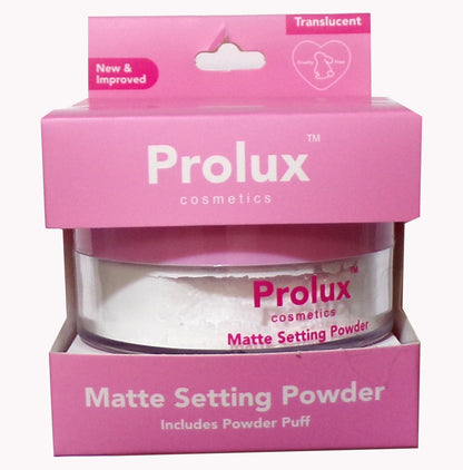 PROLUX Cosmetics MATTE Setting Powder With Puff ~ Translucent (Set of 2)