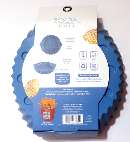 Social Chef Silicone Air Fryer Accessory Kit (2-Piece Set)