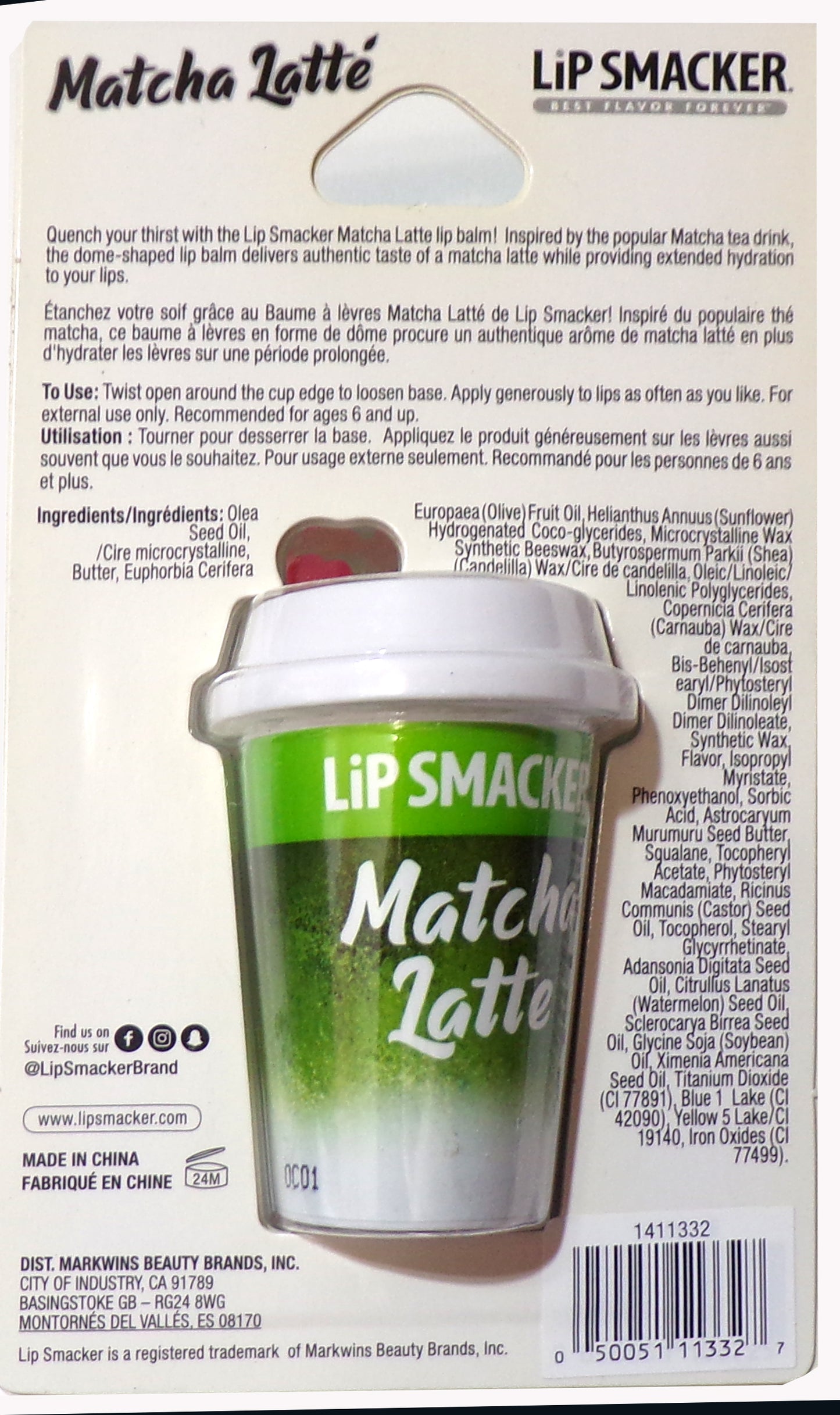 Lip Smacker Matcha Latte Flavor Lip Balm 7.4 g (Set of 2)