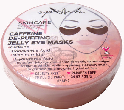 LASplash Skincare Caffeine De-Puffing Jelly Eye Masks 1.34 oz (Set of 2)