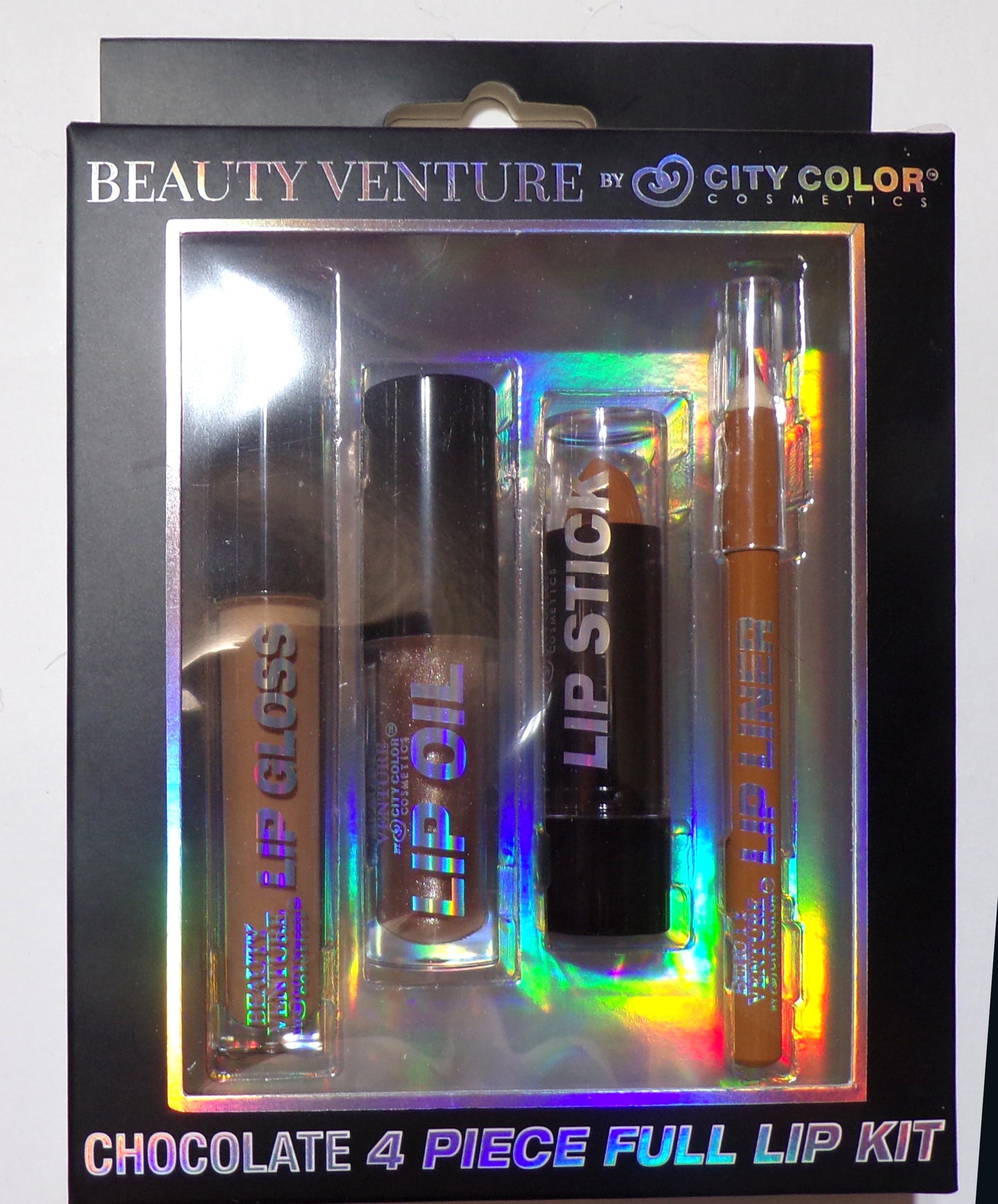 Beauty Venture Chocolate 4 Piece Full Lip Kit (Brown/Nude Shades)