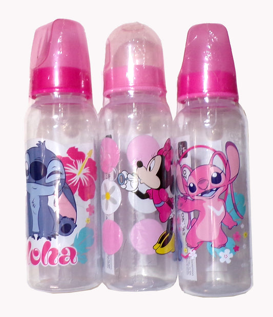 Disney Stitch, Minnie Mouse & Angel Baby Bottles (3-Pack / 9 oz / 266 mL each)
