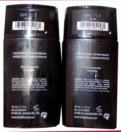 Ardell Beauty Photo Face Matte Foundation - Dark 11.0 (05156) (Set of 2)