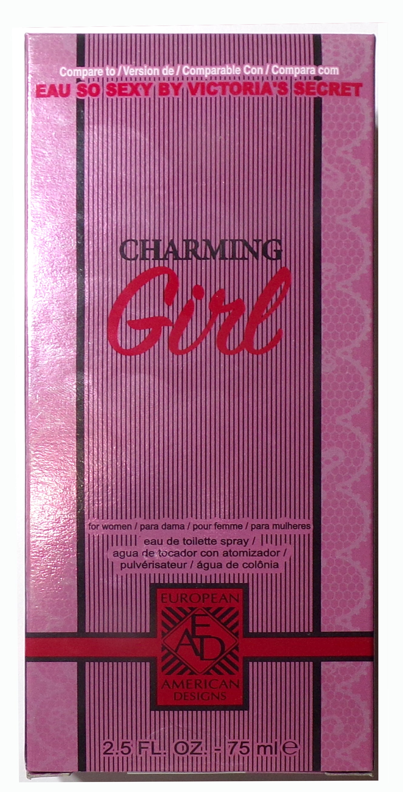EAD European American Designs Charming Girl Eau De Toilette Spray 2.5 Fl.