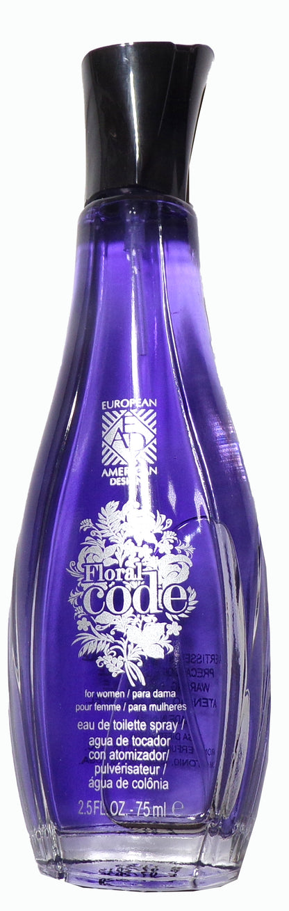 EAD European American Designs Floral Code Eau De Toilette Spray 2.5 Fl. Oz.