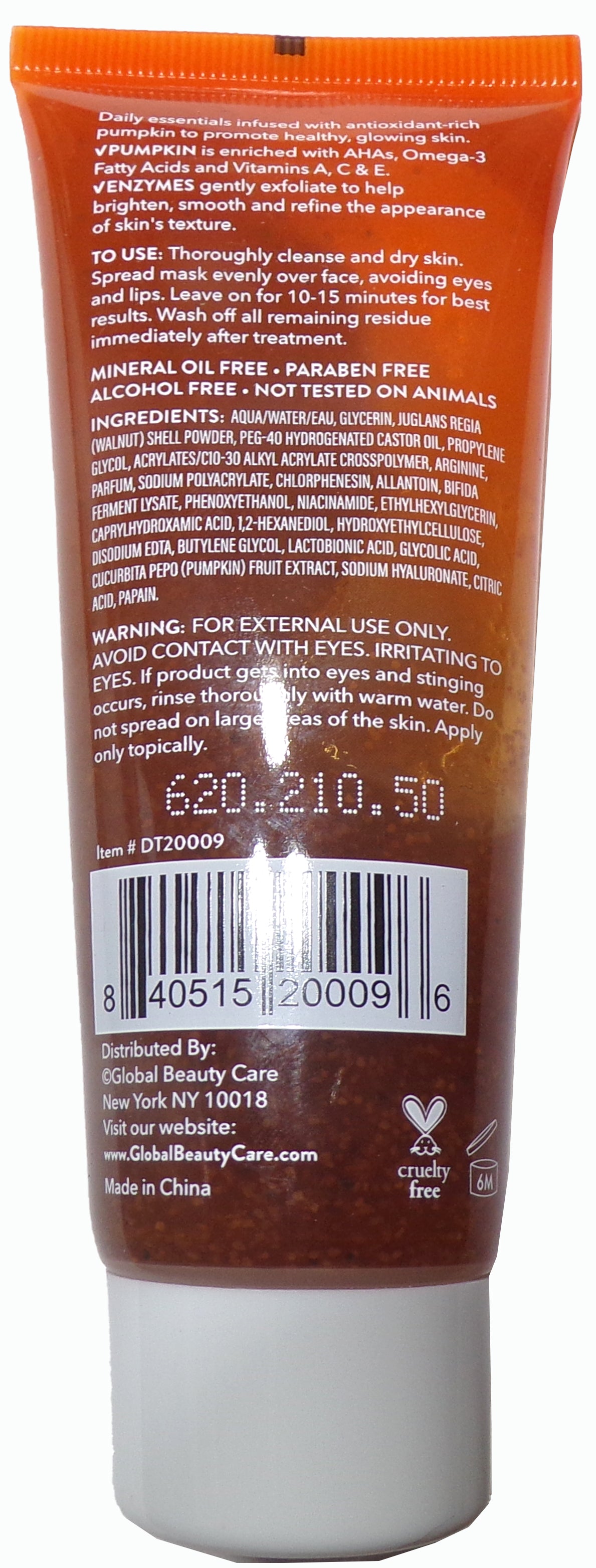 Global Beauty Care Super Pumpkin Resurfacing Facial Mask with Enzymes 2.5 fl oz