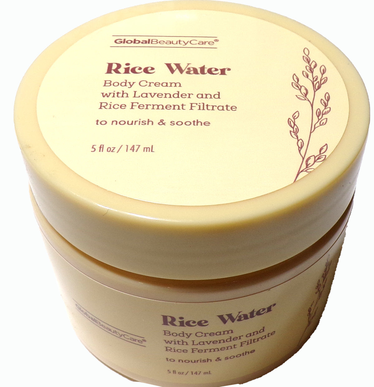 Global Beauty Care Rice Water Body Cream with Lavender and Rice Ferment Filtrate