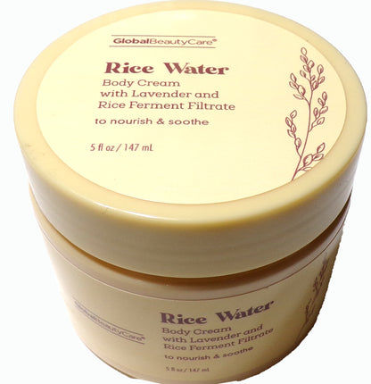 Global Beauty Care Rice Water Body Cream with Lavender and Rice Ferment Filtrate