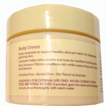 Global Beauty Care Rice Water Body Cream with Lavender and Rice Ferment Filtrate