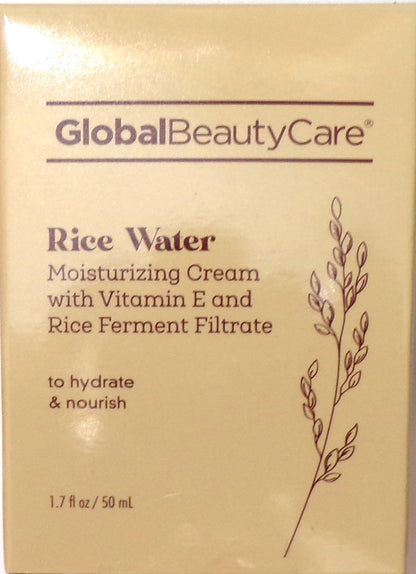 Global Beauty Care Rice Water Moisturizing Cream with Vitamin E and Rice Ferment