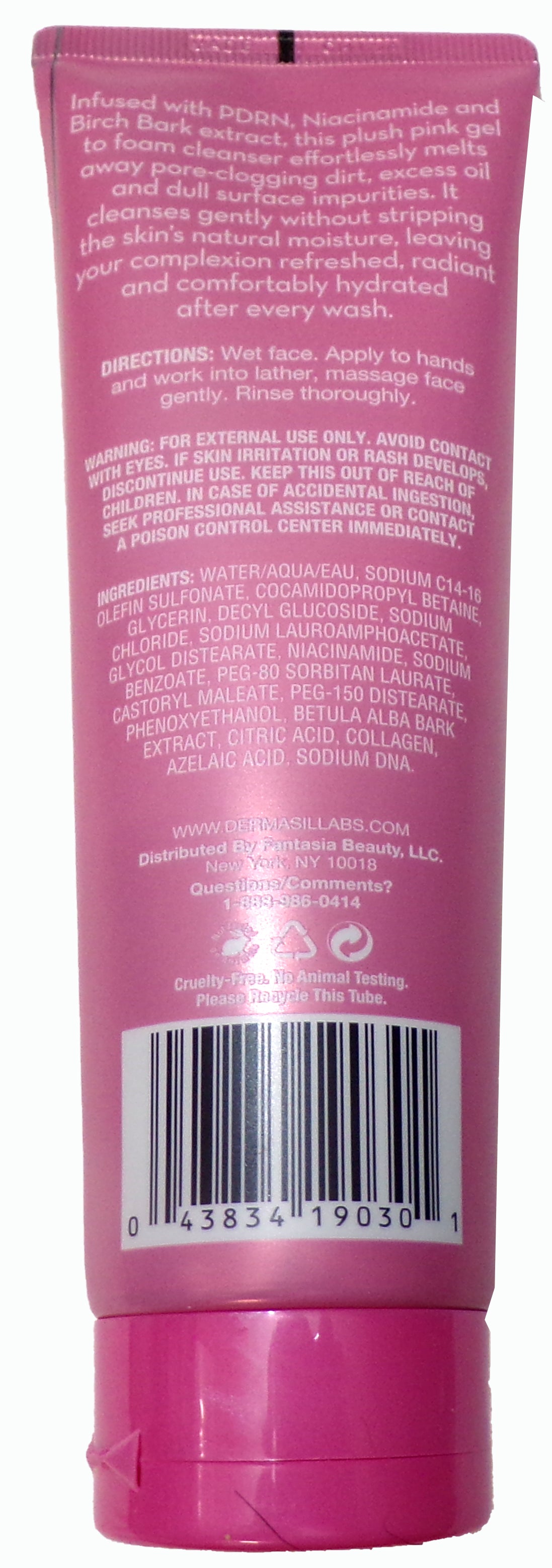 Dermasil PDRN Pink Gel Cleanser with Niacinamide and Birch Bark 2-Pack, 10 fl.