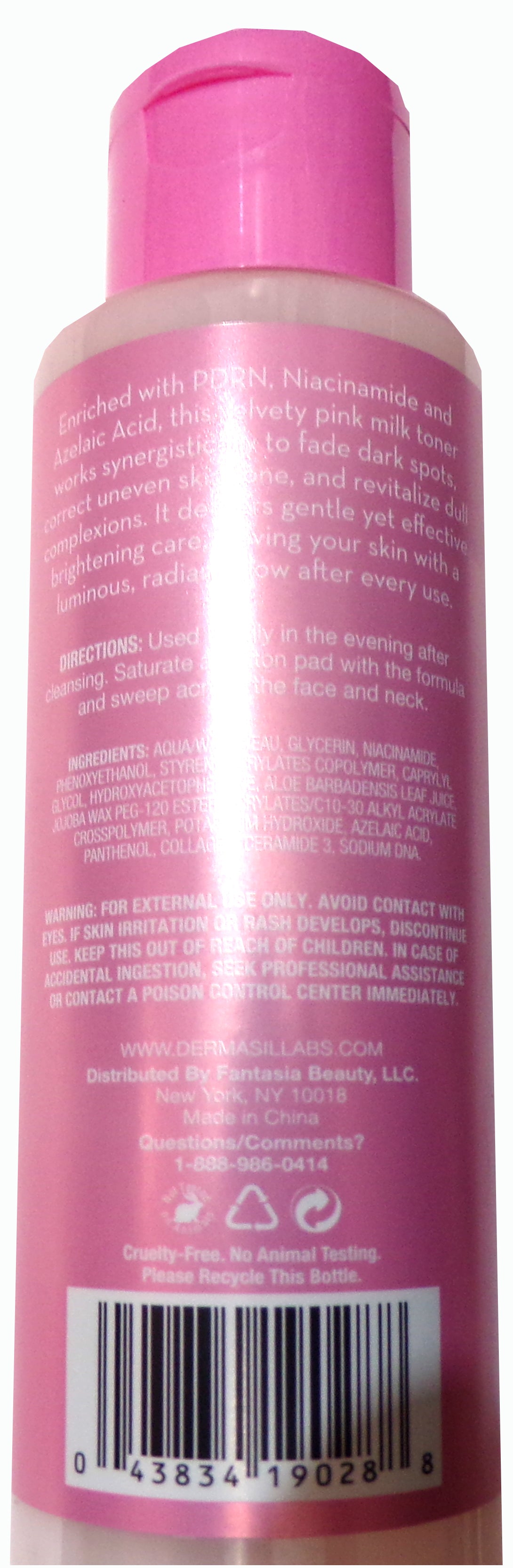Dermasil PDRN Pink Milk Toner with Niacinamide and Azelaic Acid 2-Pack, 8 fl. oz