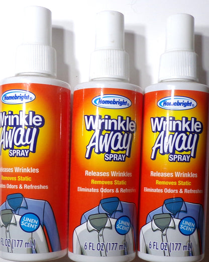 Homebright Wrinkle Away Spray Linen Scent 3-Pack, 18 fl. oz.