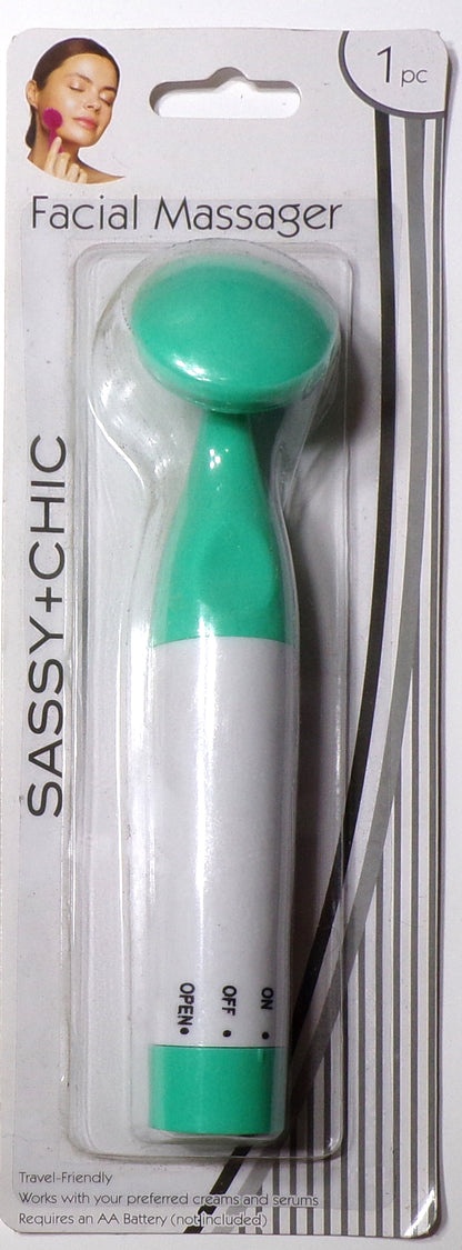 Sassy + Chic Battery-Operated Facial Massager, 1 pc (Blue)