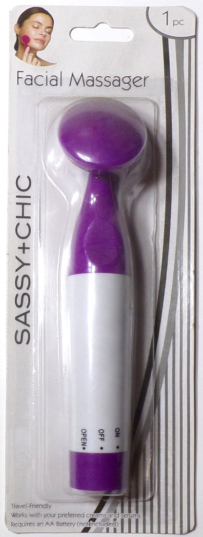 Sassy + Chic Battery-Operated Facial Massager, 1 pc (Purple)