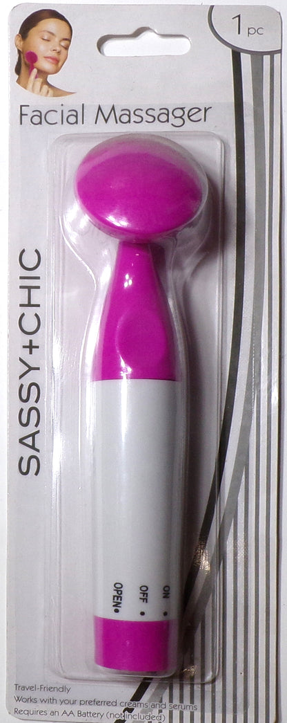 Sassy + Chic Battery-Operated Facial Massager, 1 pc (Pink)