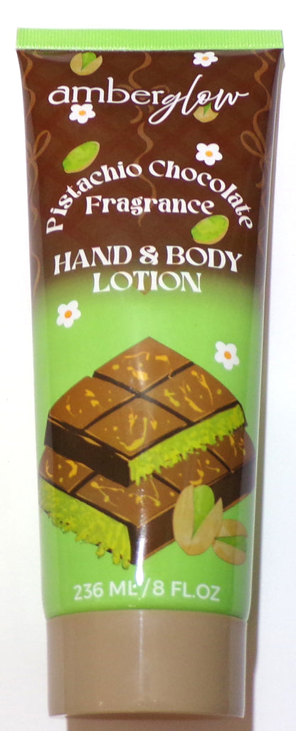 Amber Glow Pistachio Chocolate Fragrance Hand & Body Lotion, 8 FL OZ (3-Pack)