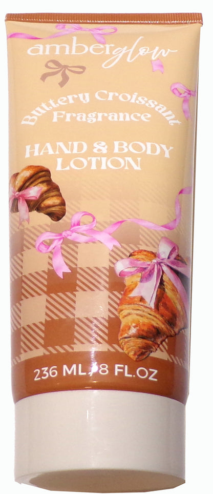 Amber Glow Buttery Croissant Fragrance Hand & Body Lotion, 8 FL OZ (3-Pack)