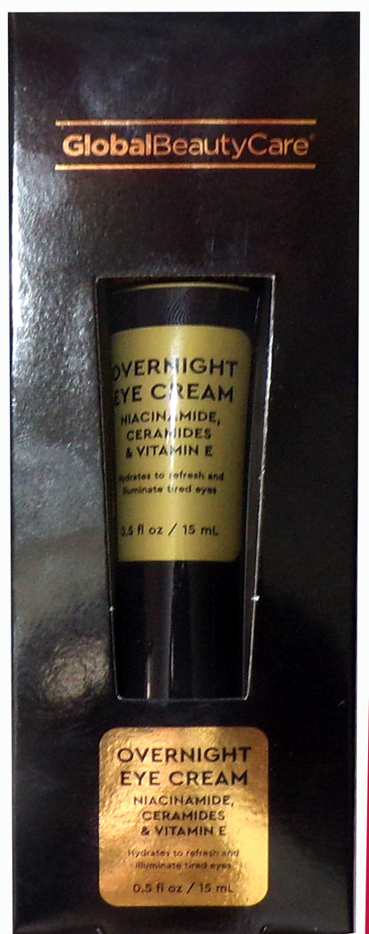 Global Beauty Care Overnight Eye Cream with Niacinamide, Ceramides & Vitamin E,