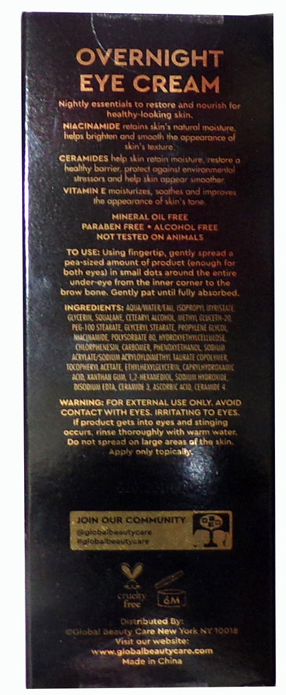 Global Beauty Care Complete Overnight Routine Kit - Cream Face, Cream Eye, Serum