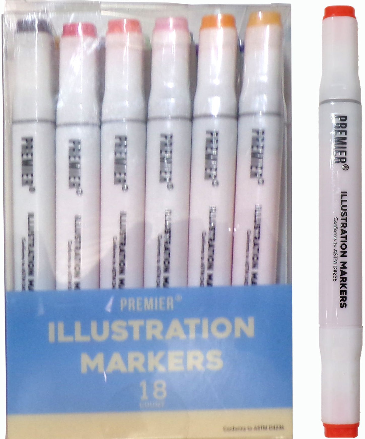 PREMIER Illustration Markers Dual-Tip Art Pens, 18 Count
