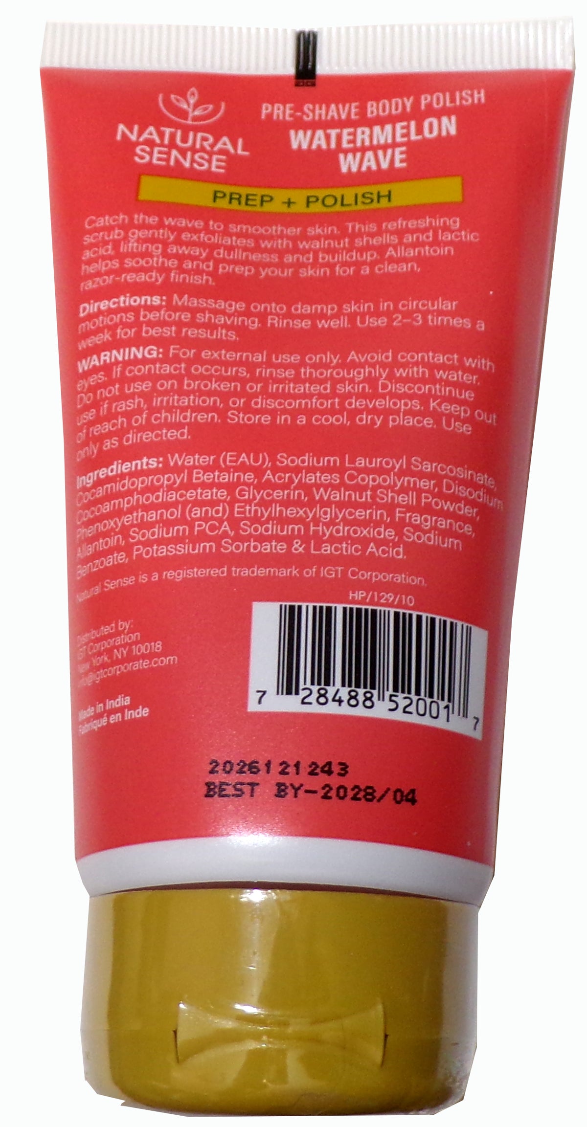 Natural Sense Watermelon Wave Pre-Shave Body Polish 2-Pack, 10 oz