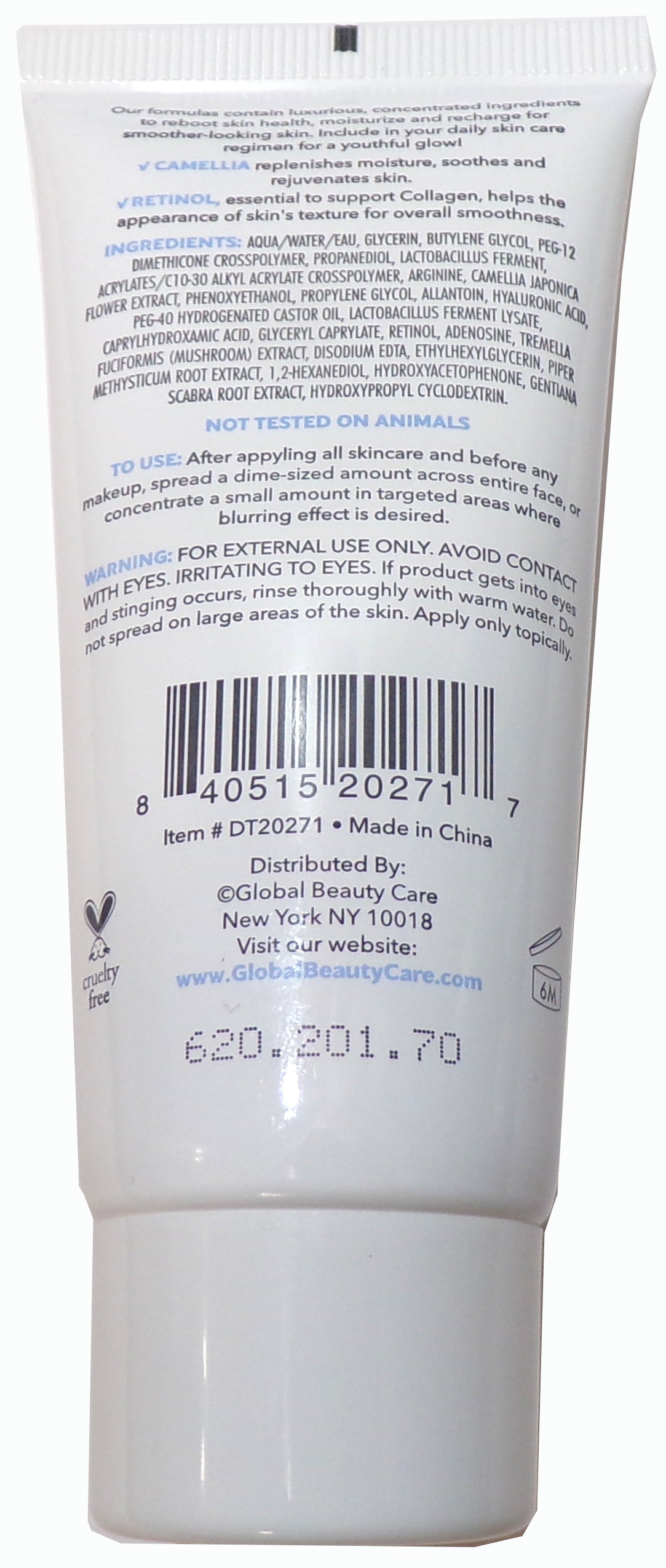 Global Beauty Care Camellia + Retinol Pore Corrector Smooth 3-Pack, 2 fl. oz.