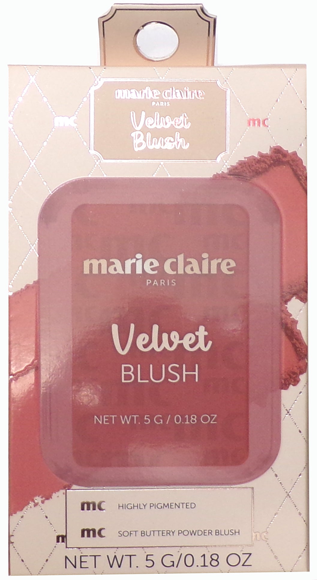 marie claire Paris Velvet Blush, 0.18 oz (Sweet Kiss)