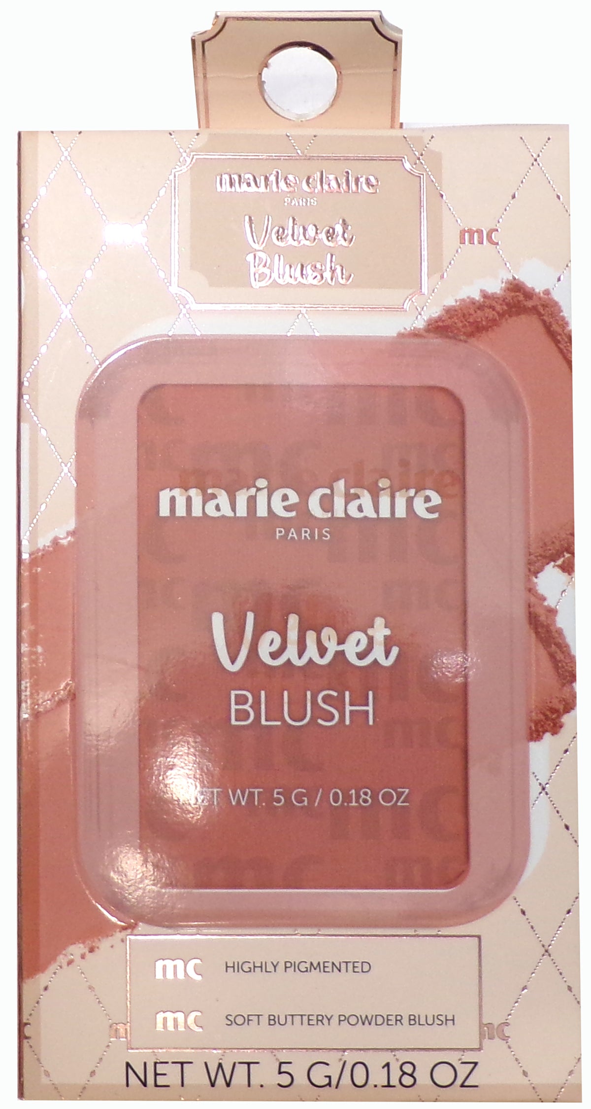 marie claire Paris Velvet Blush, 0.18 oz (Honey Moon)